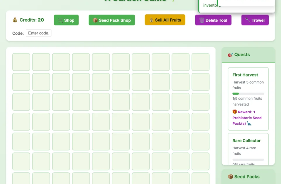 Capture de A Garden Game